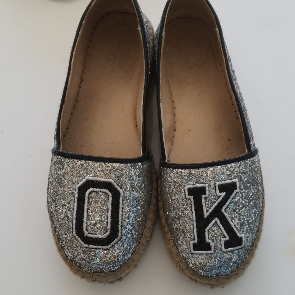 Needs To Go Glitter Espadrille 38 Great Condition